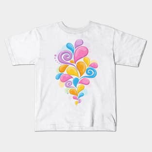 Abstract splash Kids T-Shirt